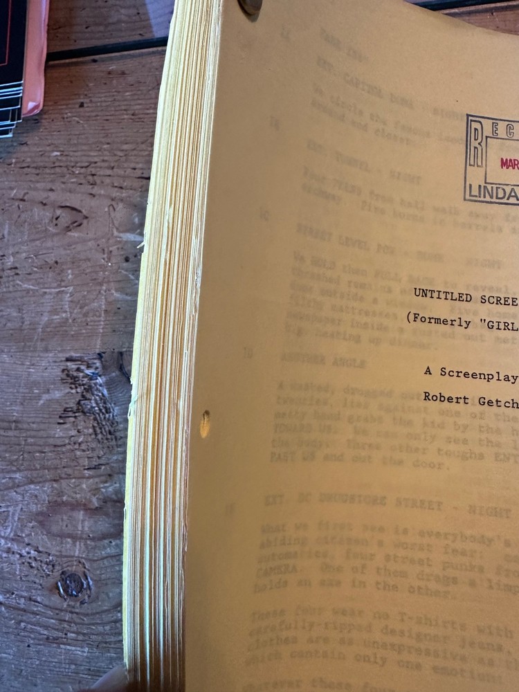 POINT OF NO RETURN MOVIE ORIGINAL SCREENPLAY SCRIPT ROBERT GETCHELL