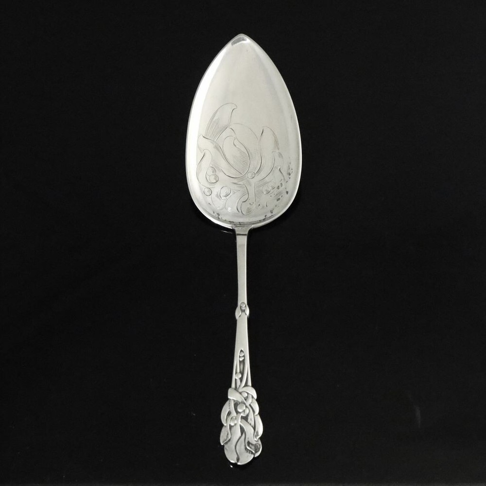 Heimbürger Silver Cake Server 24,5 cm - Mistletoe / Mistelten