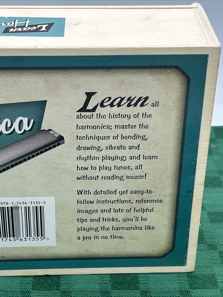Learn Harmonica Learning Kit Retro Wooden Box 2014 Genuine Quality
