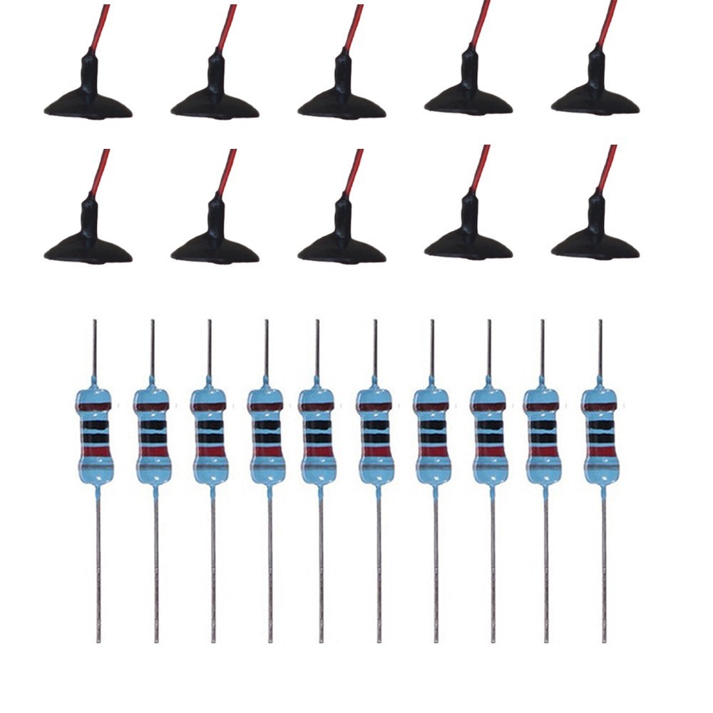 Model Train Scenery Decorations 10 Pack Black Wall Light LED Ceiling Lamps