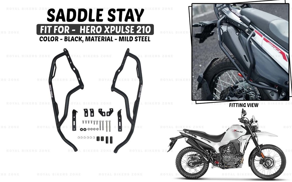 Fit For Hero Xpulse 210 "Black Saddle Stay Pair"