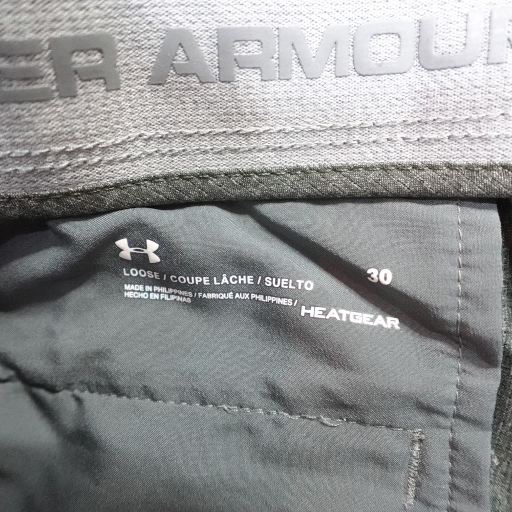 Under Armour Shorts 30 Green Heather Solid Golf Performance 10" in