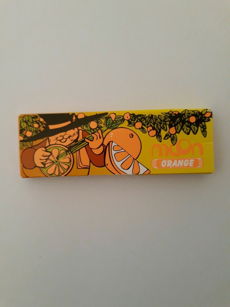Orange Flavored Hemp Rolling Papers One Pack Moon