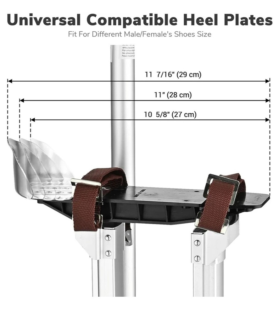 Drywall Stilts 24-40 in. Adjustable Drywall Stilts - Silver