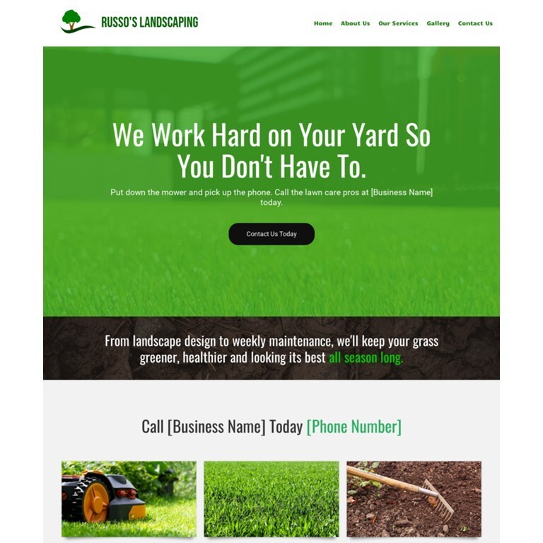 Landscaping Customized Business Website *SEE FULL DESCRIPTION*