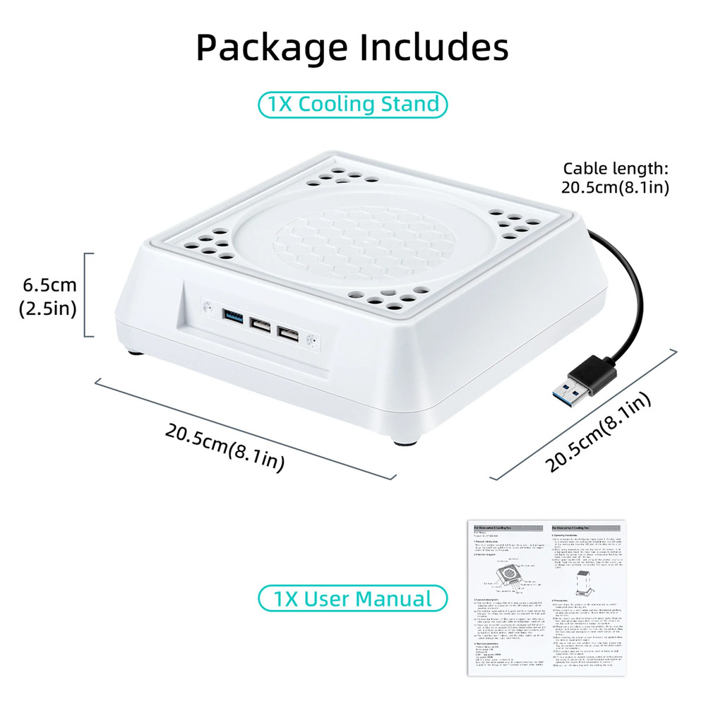 Stand with LED Lighting & Indicator for Xbox Series X Console - White