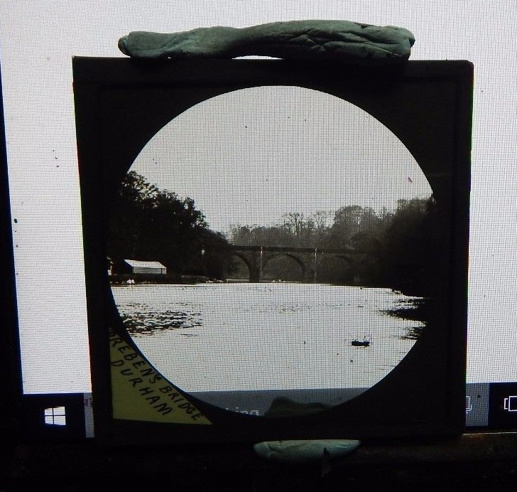 Antique Glass Magic Lantern Prebens Bridge Durham.N.E.England
