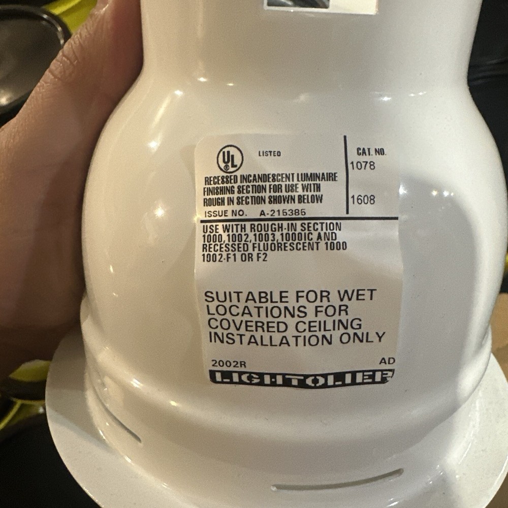 Lightolier 1078 5" Wet Location Dish Diffuser Trim. New