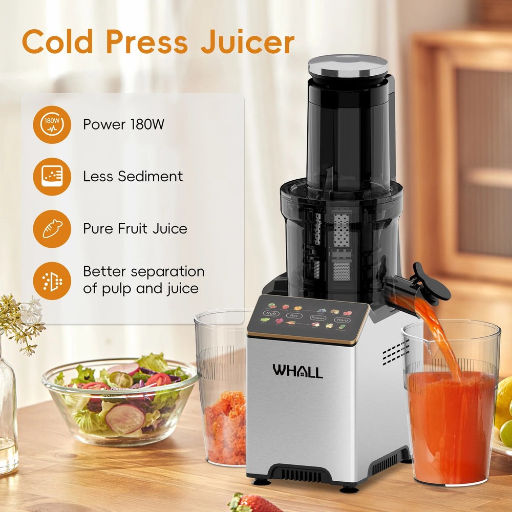 WHALL juicer Cold Press Vertical Juicer Machine With Touchscreen