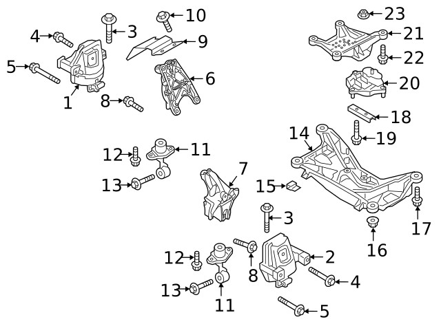 Genuine Bearing Support 4M0-199-869-AM