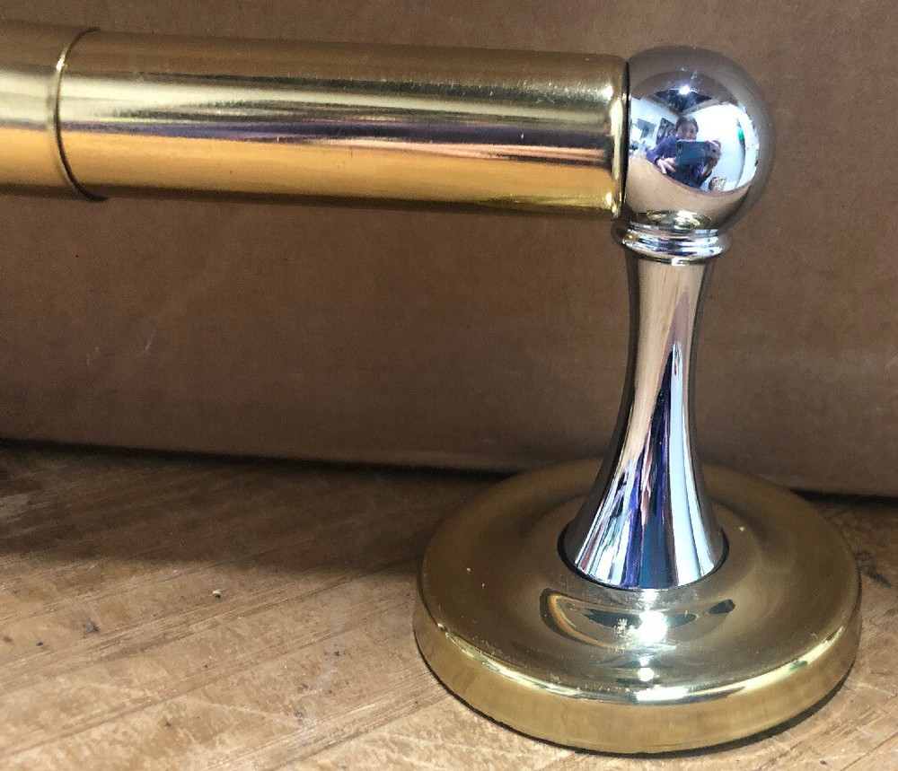 New Prestige Bathware By Franklin Brass Paper Holder Solid Brass Model #4508.