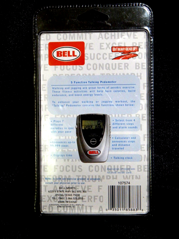 Bell Talking Pedometer FACTORY SEALED
