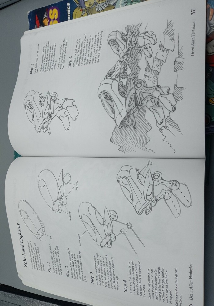 3 How To Draw Book Bundle Includes 1 Manga 1 Dragon 1 Aliens Instructional Book
