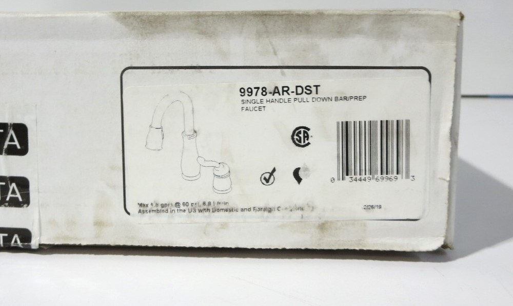 DELTA 9978-AR-DST SINGLE HANDLE PULL DOWN BAR/PREP FAUCET