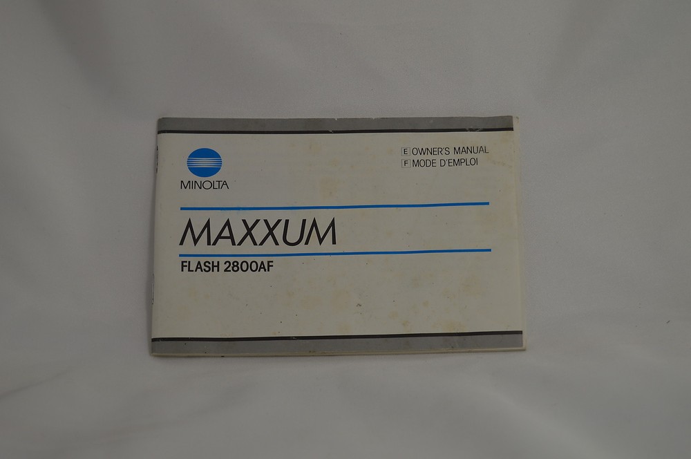 Minolta MAXXUM Flash 2800AF Owner's manual Guide 9111023