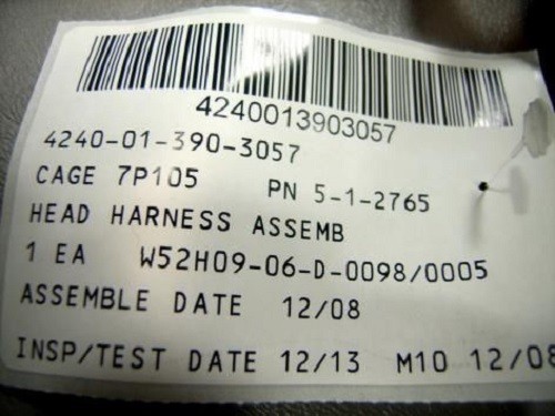 ECBC Bio/Gas Mask Skull Cap Head Harness Assembly