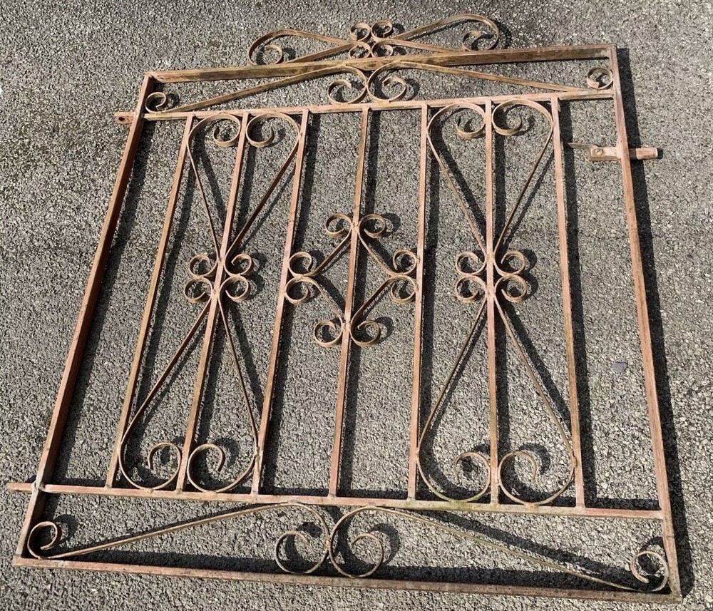 Antique Victorian Ornate Wrought Iron Gate