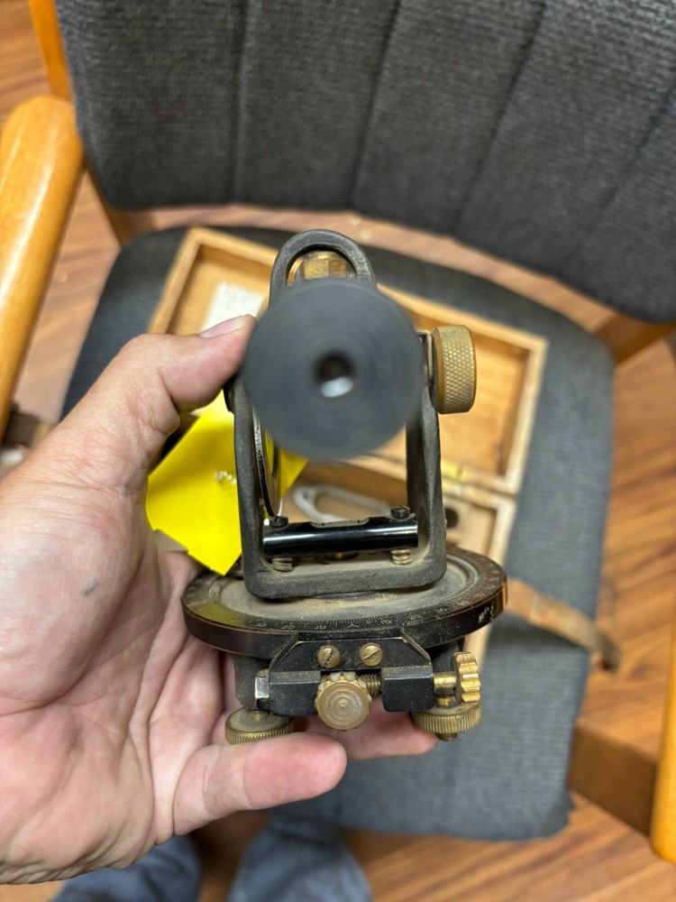 Antique C.L Berger & Sons Survey Transit Solid Brass W Case