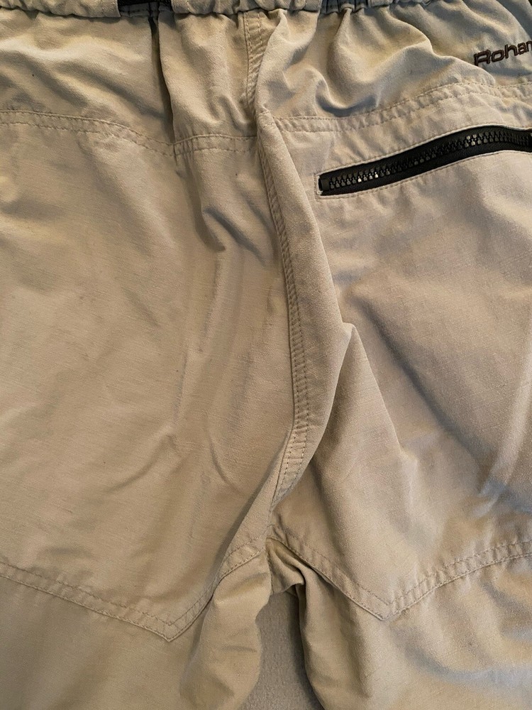 ROHAN TROUSERS SZ LARGE UPLANDERS MULTILIGHT WOMENS OUTDOORS WALK ZIP POCKETS