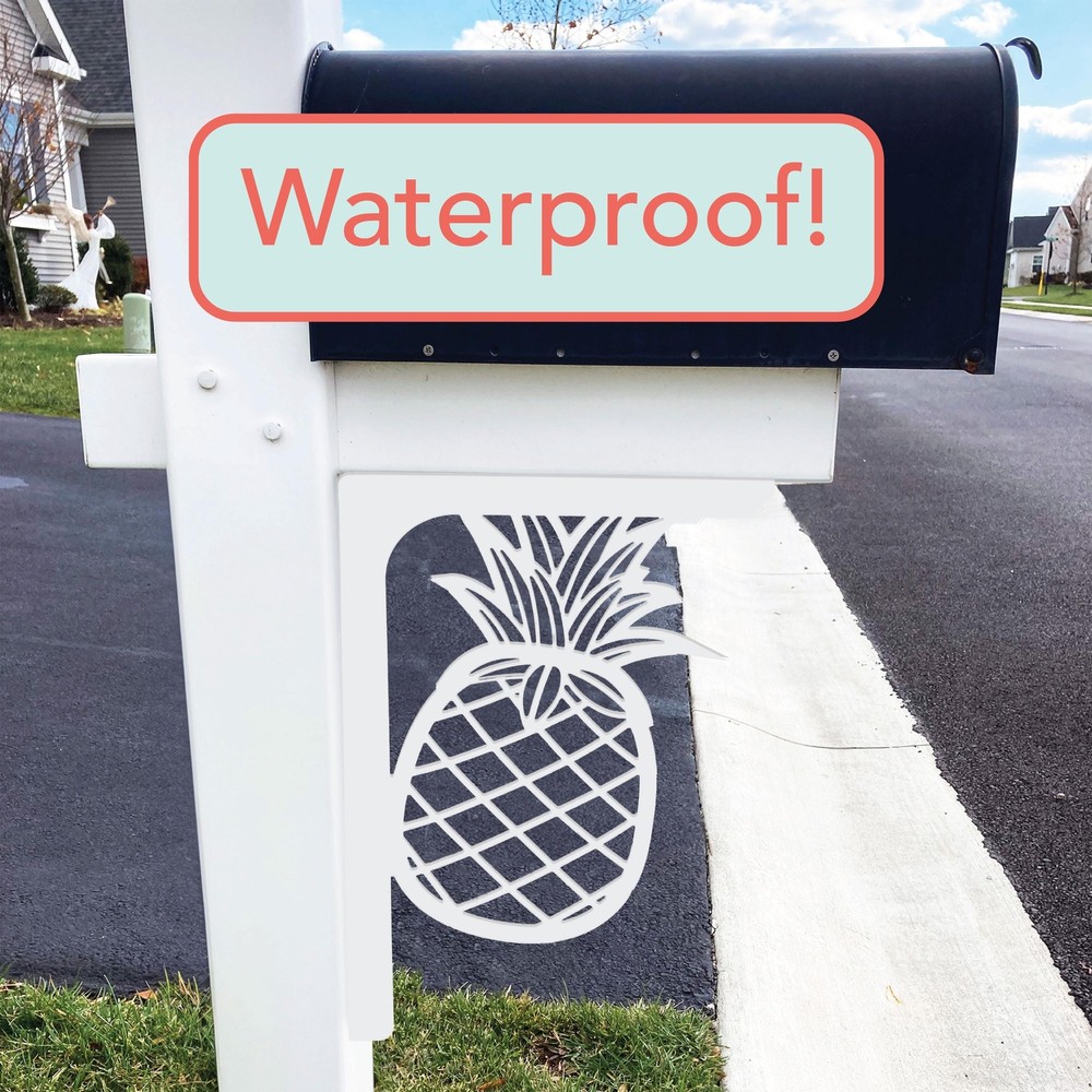 Decorative Pineapple Mailbox Bracket, Coastal Mailbox Decor, Front Porch Bracket