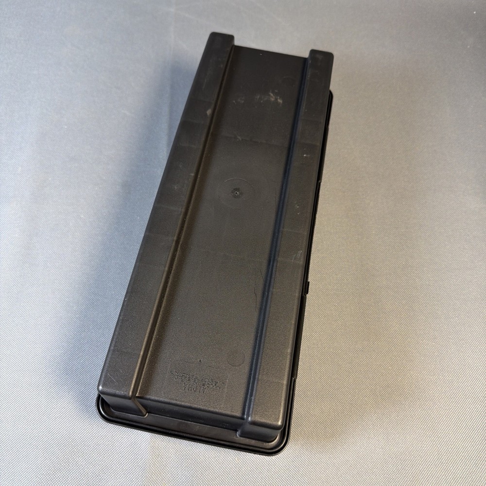 ALPHA Cassette Hard Plastic Storage Case Stackable Holds 15-24 Tapes Black