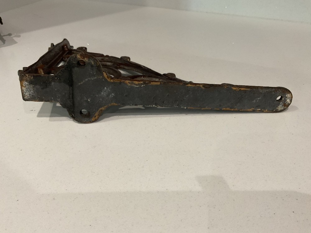 Antique Original Brown Enamelled Cast Iron Brackets