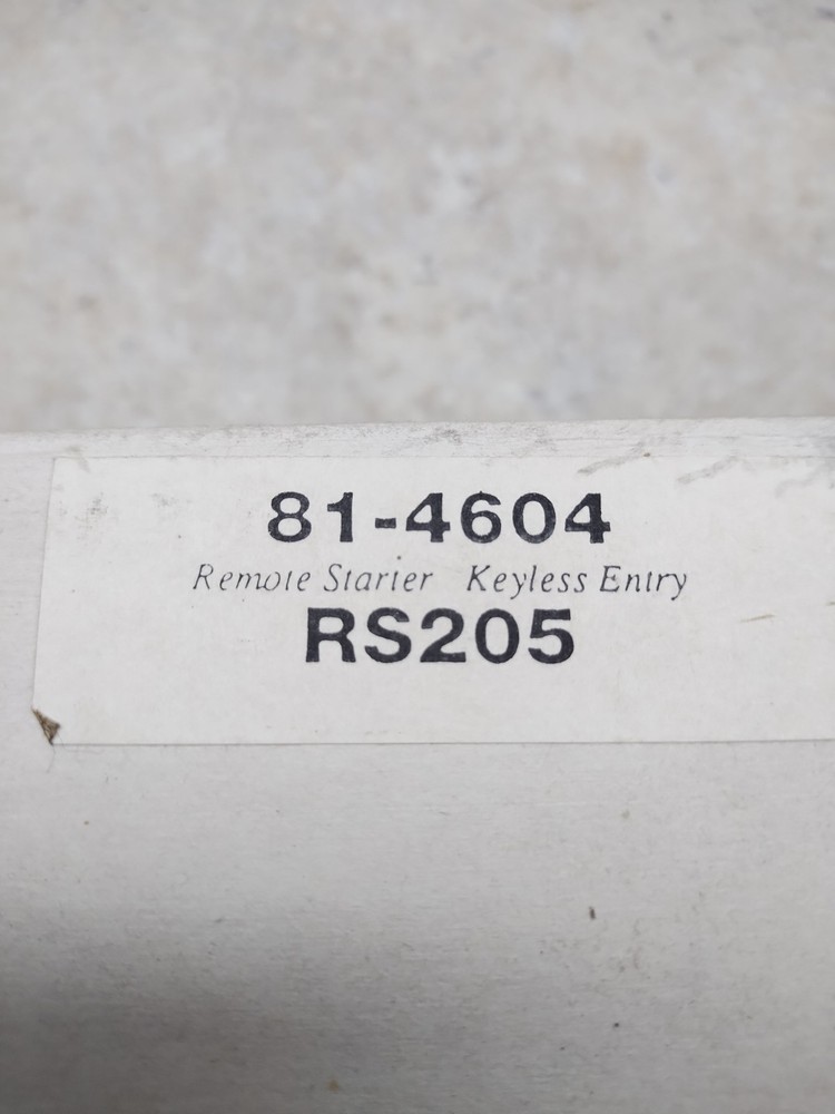CAR REMOTE STARTER KIT P/N RS205