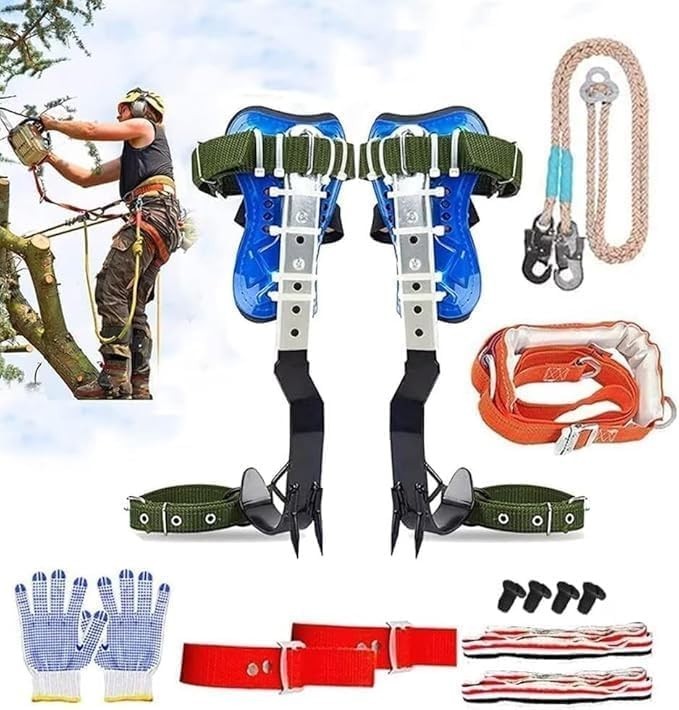 Tree Climbing Spikes Set,Adjustable Tree Climbing Gear Tree Climbing Tool,Non-Sl