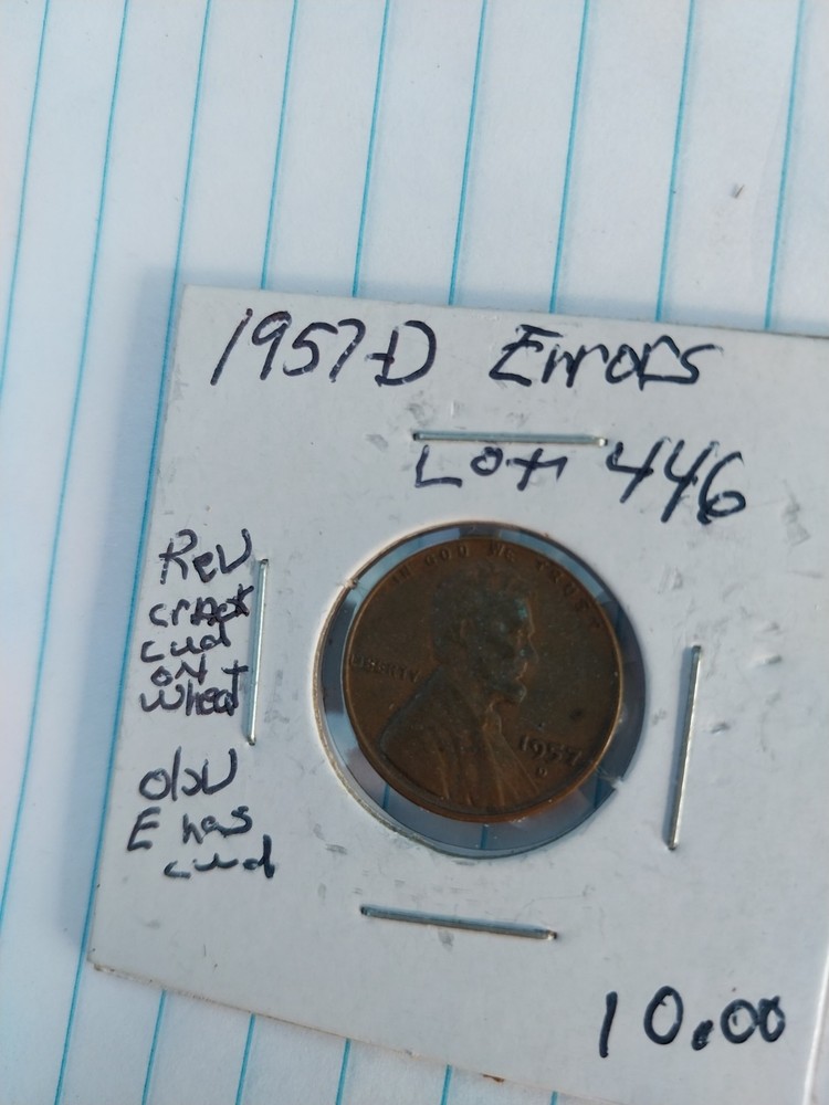 1957 D Lincoln Cent Errors