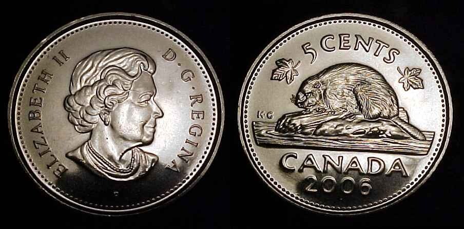 CANADA 2006 P Five Cents Gem BU