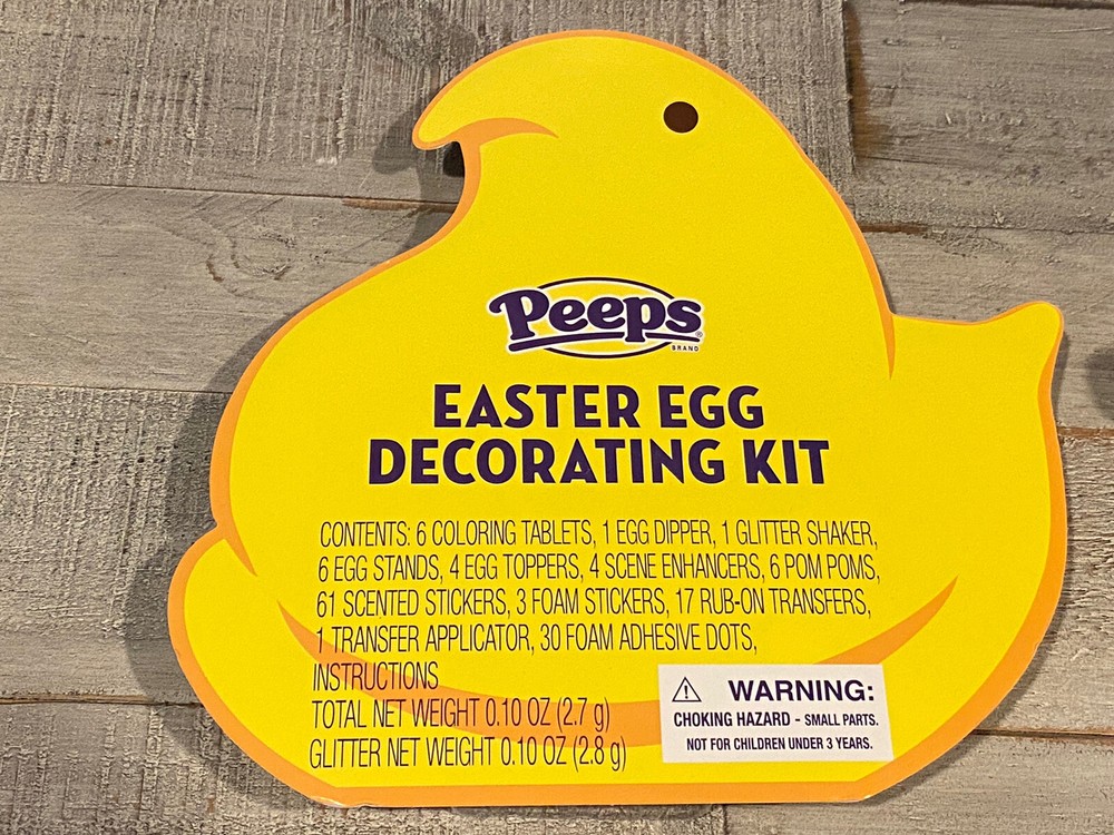 Peeps Yellow Deluxe Easter Egg Decorating Kit, Egg Dye - New