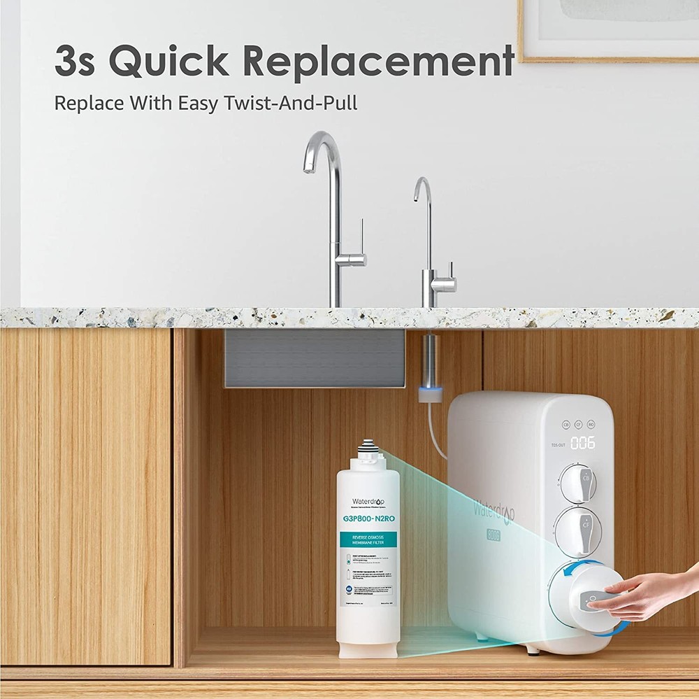 Waterdrop WD-G3P800-N2RO Filter, for WD-G3P800-W Reverse Osmosis System