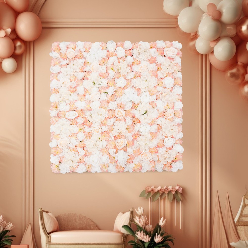 Square Artificial Flower Panels Rose Flower Panels Artificial Flower Wall Decor