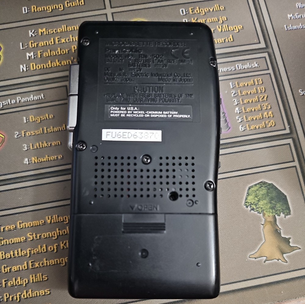 Panasonic RN-502 VAS Microcassette Recorder Works - Low Speed Flutter