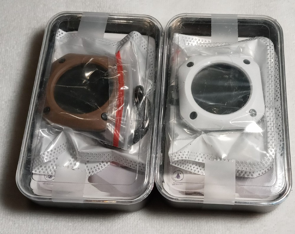 2 Airtag Holder Strong Case White & Brown