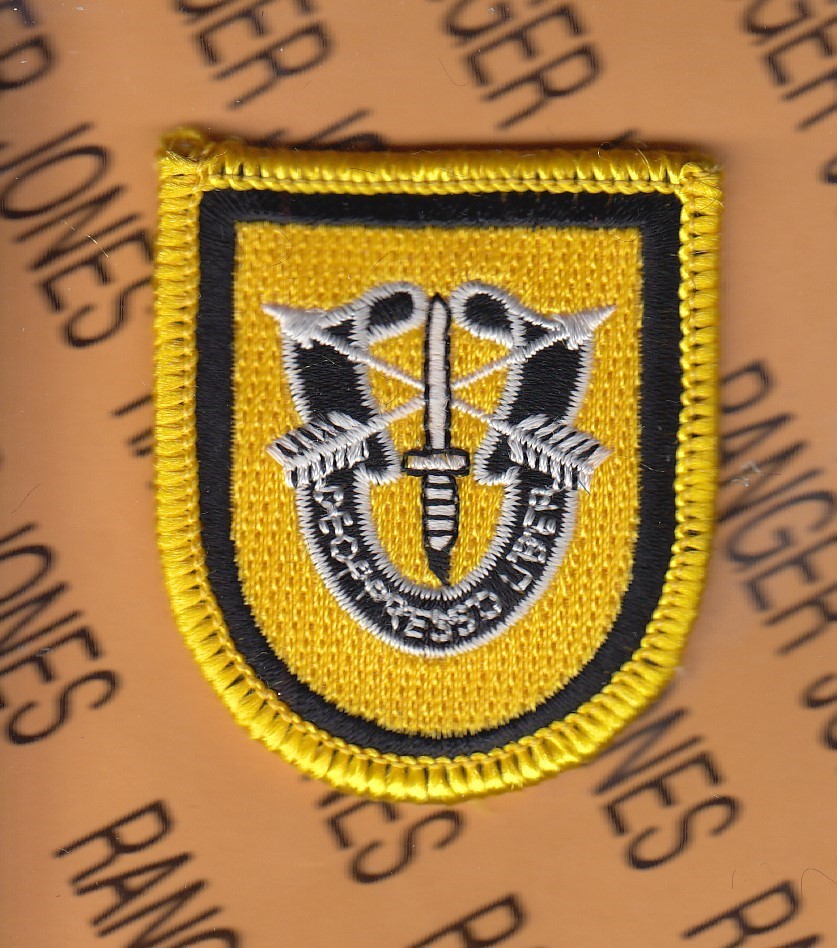 1st Special Forces Group Airborne SFGA DUI crest beret flash patch 3-A