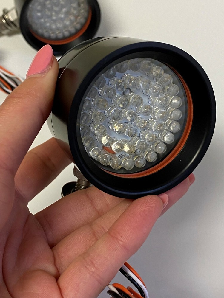 Custom Dynamics Billet Bullet with White LEDs Run/Turn - Black/Clear