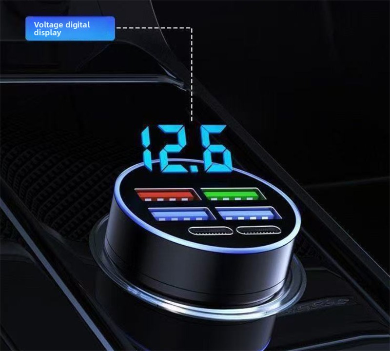 Fast Car Charger USB Cigarette Lighter Socket 6-Port Adapter For iPhone Samsung