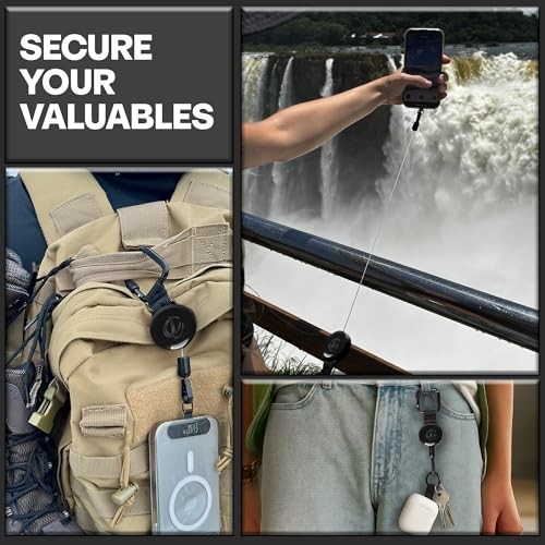 ClutchLoop Anti-Theft Phone Tether - Universal Adhesive Anchor, Retractable Stee