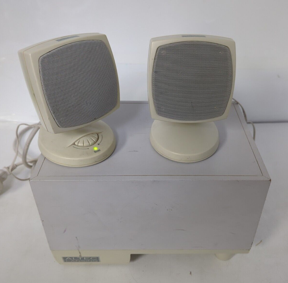 ALTEC LANSING COMPUTER SPEAKER SYSTEM POWERED SUBWOOF ACS33 TESTED WORKING