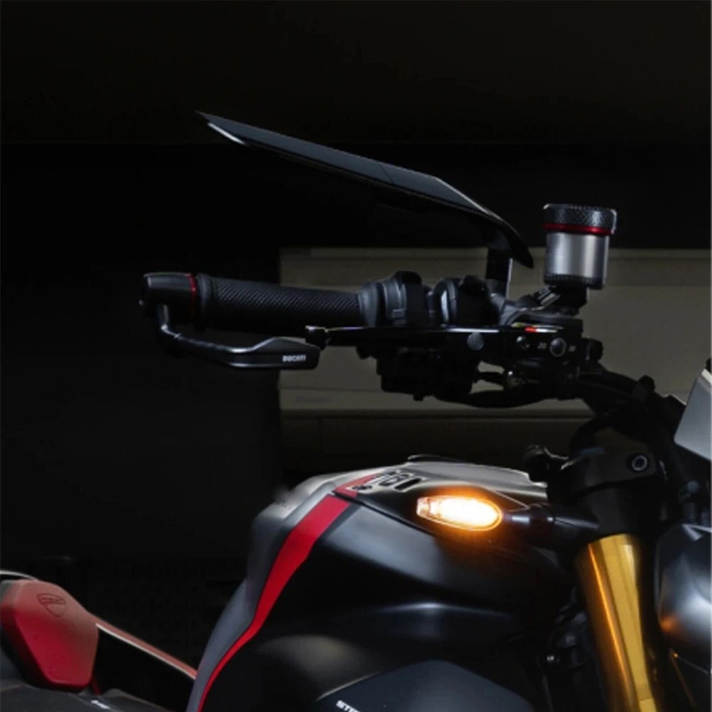 Motorcycle Rear View Mirrors Wind Wing Side Mirrors Universal 8/10mm Mount US