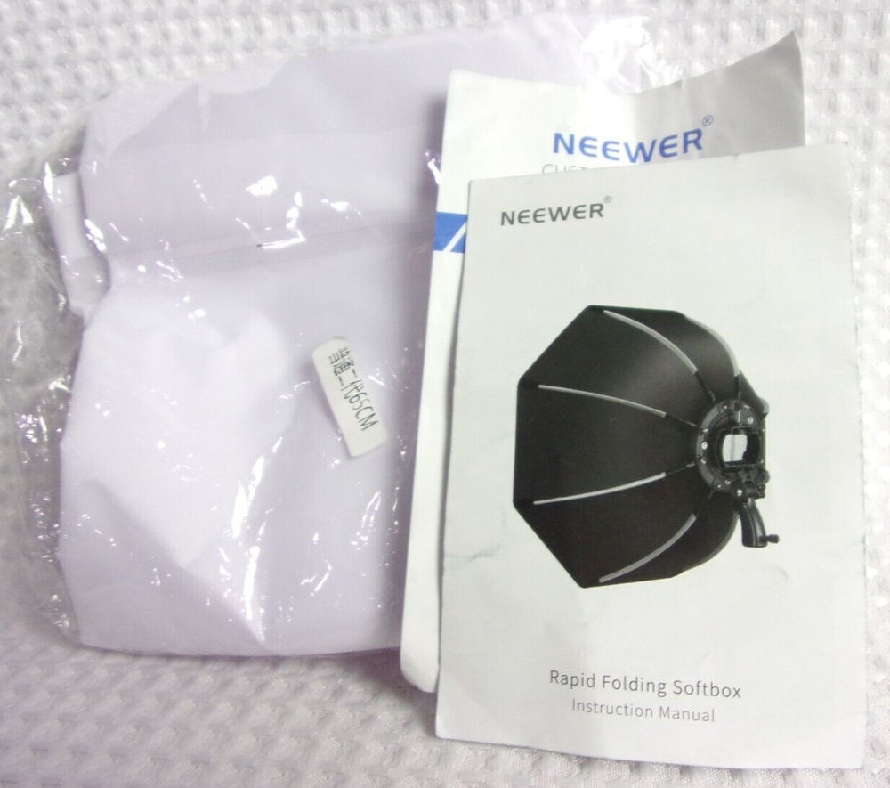 Neewer 65CM 26" Rapid Folding Softbox For Flash Studio Light + Carrying Bag NWT