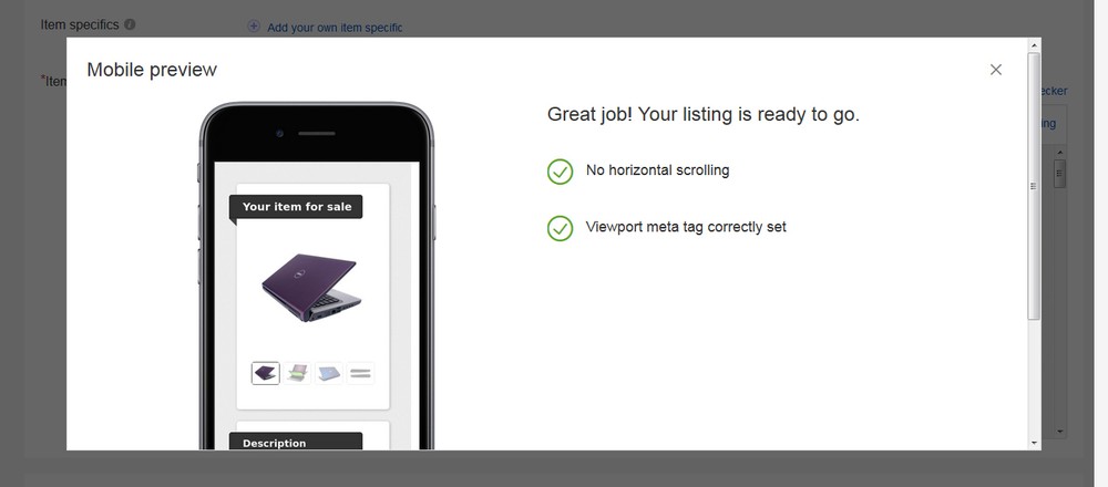 Responsive eBay Listing Template - New NO Active Content
