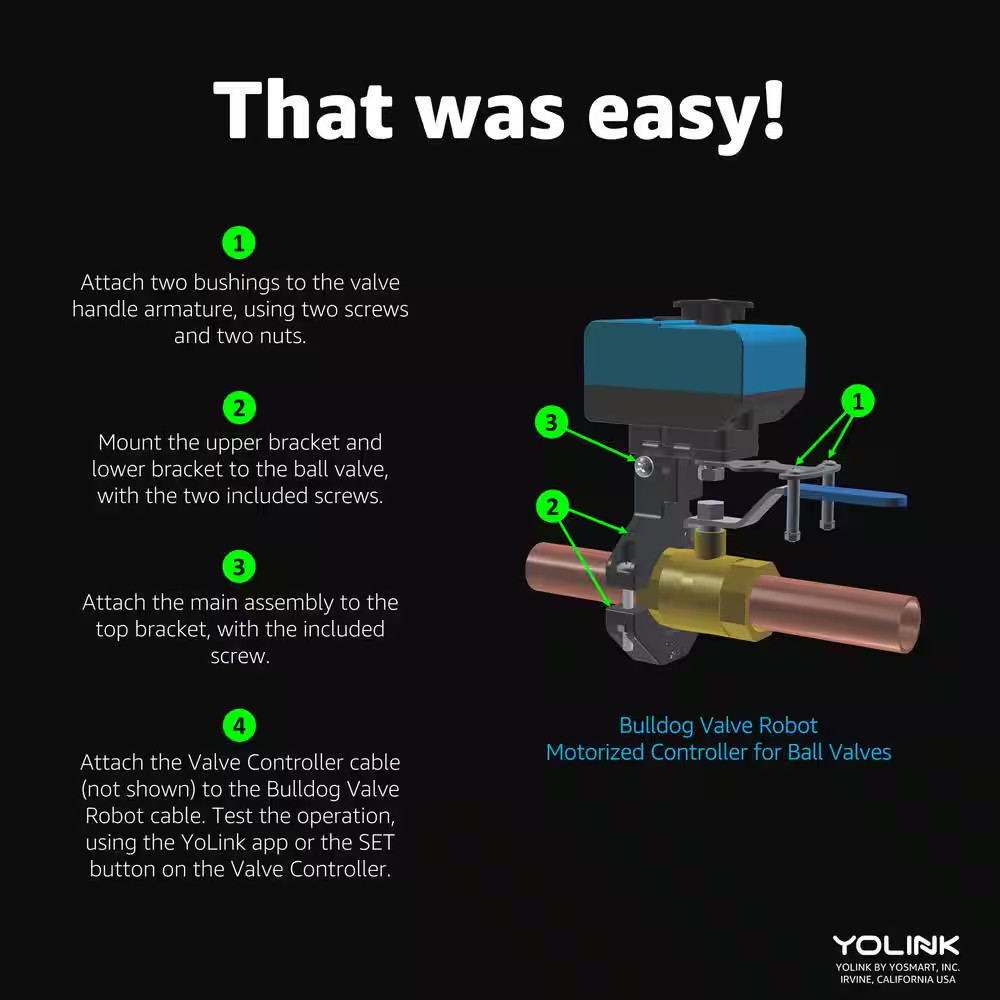 Wireless Valve Controller and Bulldog Valve Robot Automatic Water Leak Detection
