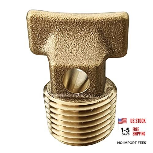 Plug Fittings, Boat Garboard Drain Plug - 1/2" NPT Thread,Solid Brass Drain