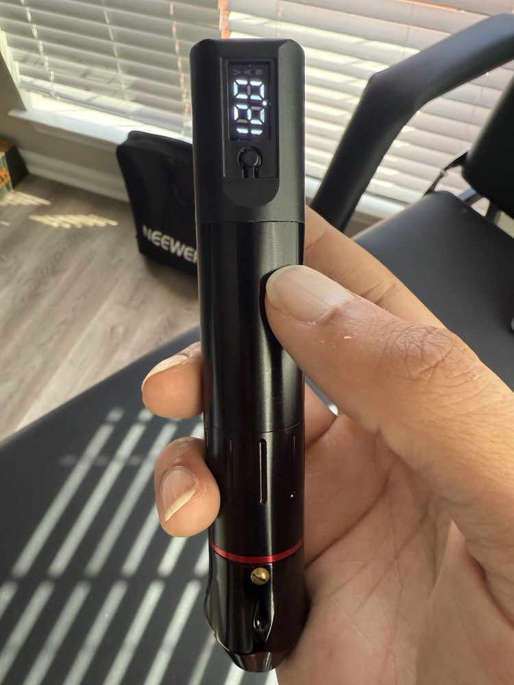 Wireless Adjustable Digital Display Tattoo Pen Battery Pack Black Red