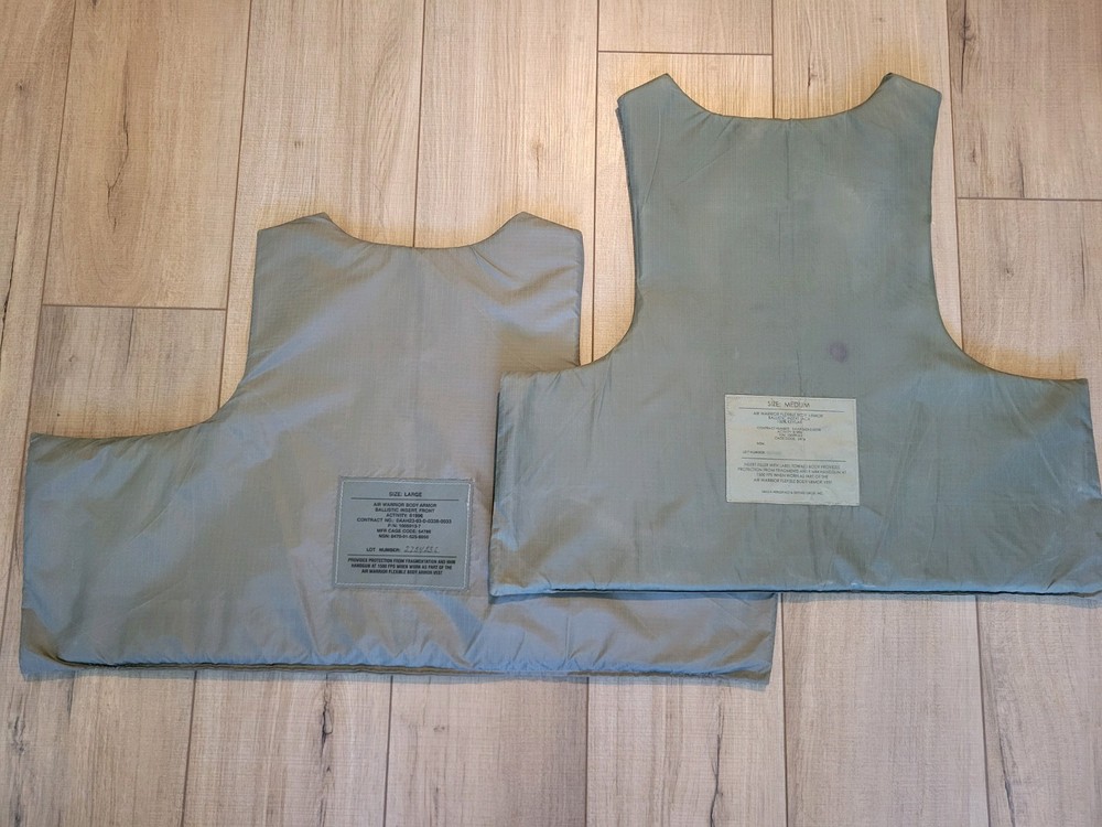 Soft Body Armor Inserts,  Front and Back (Air Warrior)