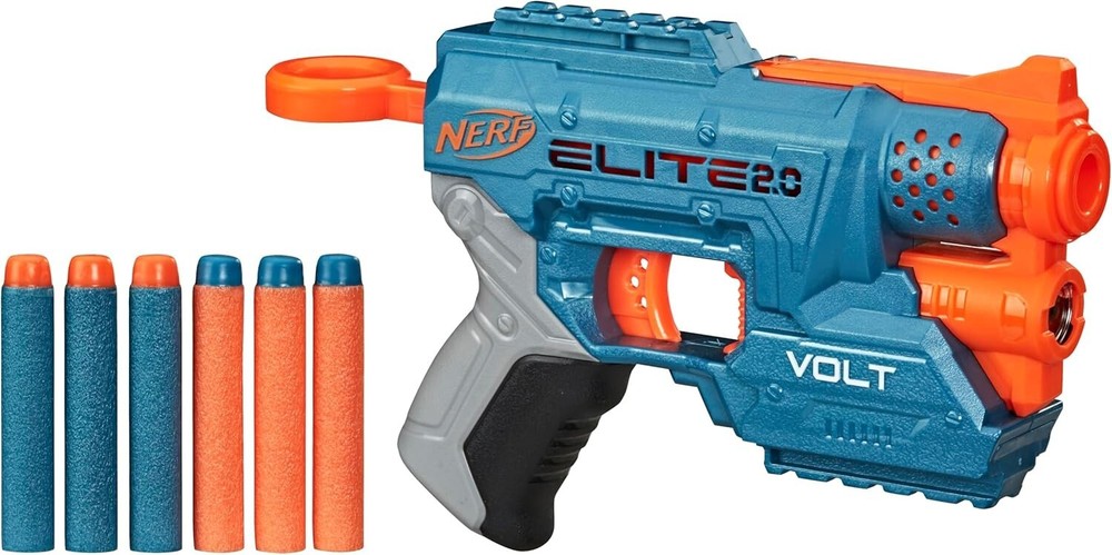 Nerf Elite 2.0 Volt SD-1 Blaster, 6 Official Nerf Darts, 2 Tactical Rails
