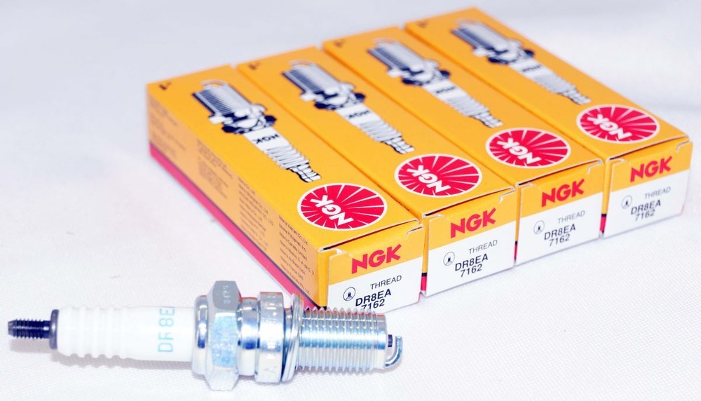 4 Pack Genuine Authentic NGK 7162 Nickel Standard Resistor Spark Plugs DR8EA