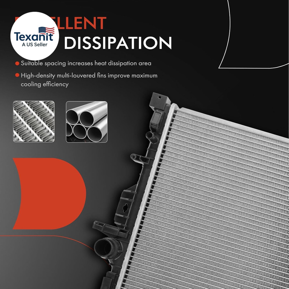 Engine Coolant Radiator Assembly Compatible with Land Rover Range Rover Evoque,